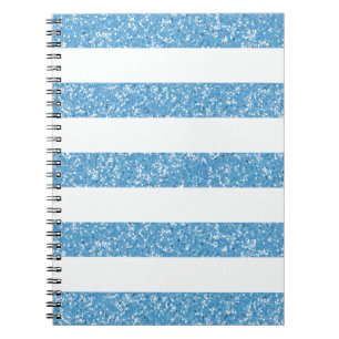 Sparkle Glitter Look Stripes Notebook