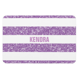 Sparkle Glitter Look Stripes Premium Magnet