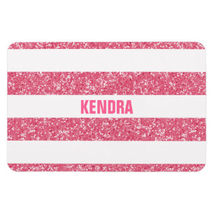 Sparkle Glitter Look Stripes Premium Magnet