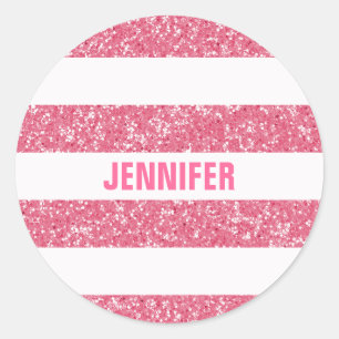 Sparkle Glitter Look Stripes Stickers