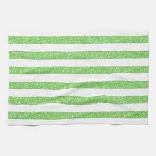 Sparkle Glitter Look Stripes Towel