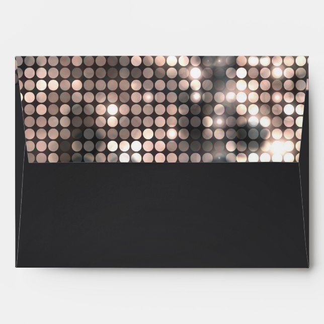Sparkle Glitter Sequins Glam Invitation Envelopes (Back (Top Flap))