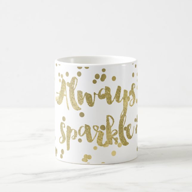 Sparkle Gold Confetti Coffee Mug (Center)