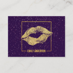 Sparkle Gold Kiss and Frame Business Card