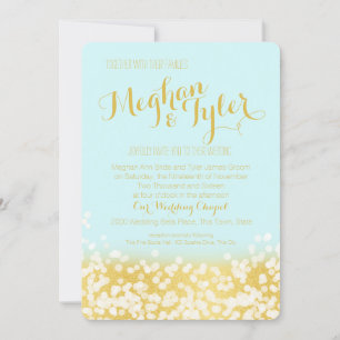 Sparkle Gold Wedding Invitation
