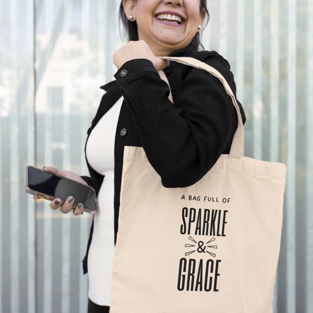 Sparkle & Grace Elegant Stylish Modern Gift Tote Bag (Shop now and add a dose of charm to your life!)