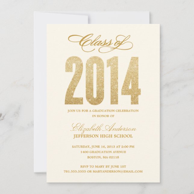 Sparkle Graduation Invitation (Front)