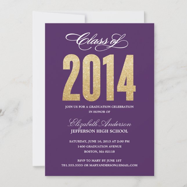 Sparkle Graduation Invitation (Front)
