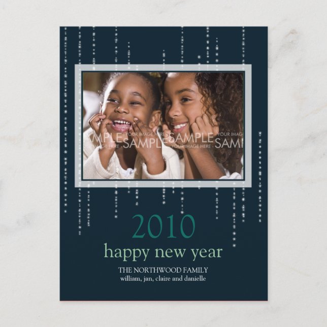 Sparkle :: Happy New Year Photo Postcard (Front)