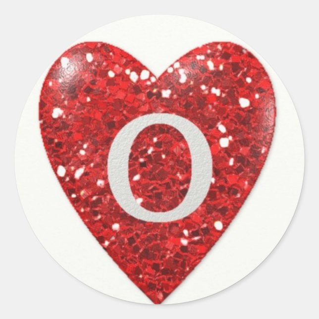 Sparkle Heart O Classic Round Sticker (Front)
