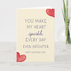 Sparkle Heart Valentines Day Card