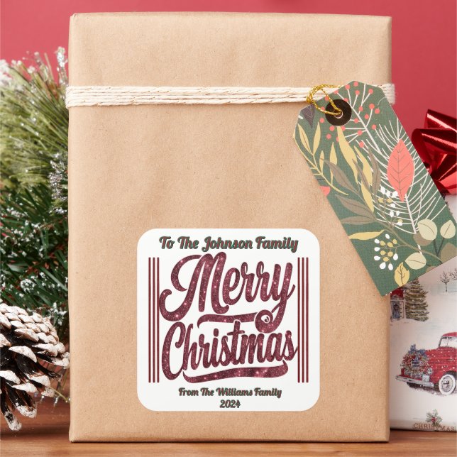 Sparkle in the Joy of Christmas! Square Sticker (Holiday)