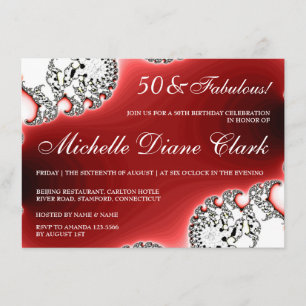Sparkle Jewellery Red Women's Birthday Invite