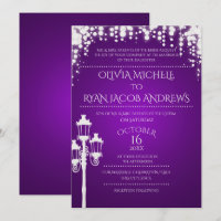 Sparkle Lamp Post Gala Purple Wedding