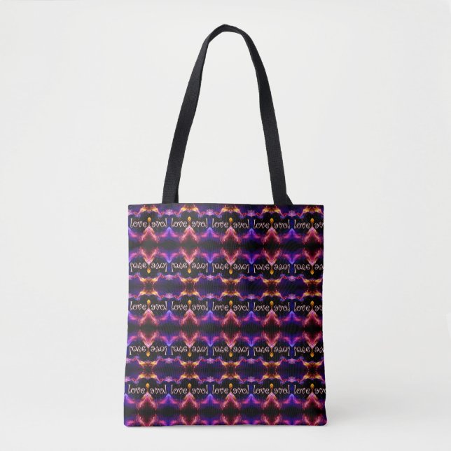Sparkle Light Heart Tote Bag (Front)