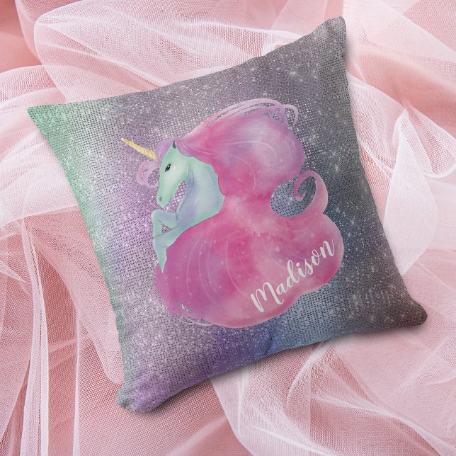 Sparkle Lights Pink Unicorn Cushion (Creator Uploaded)