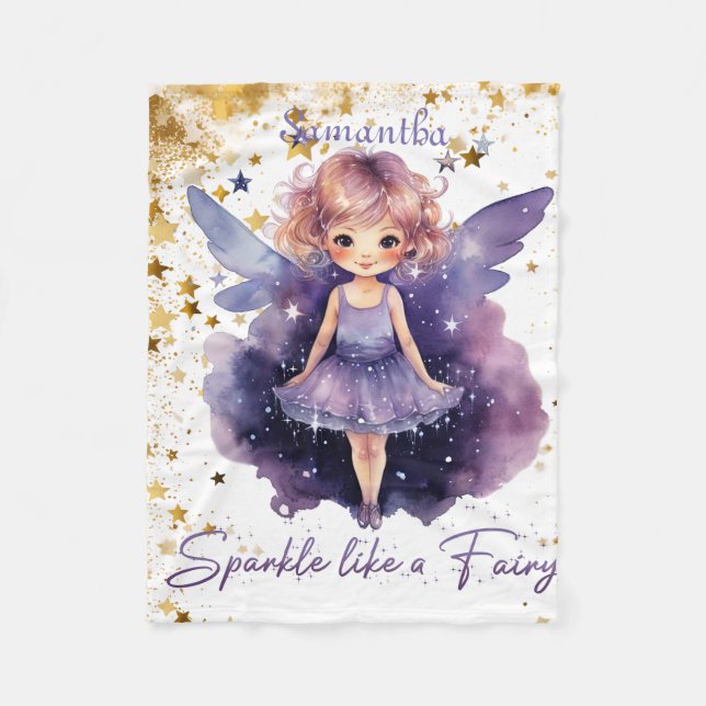 Sparkle Like a Fairy Fleece Blanket (Front)