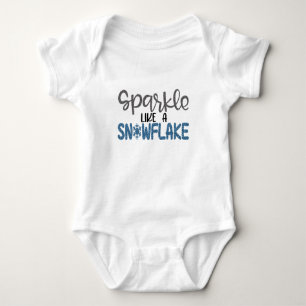 Sparkle Like A Snowflake Baby Bodysuit