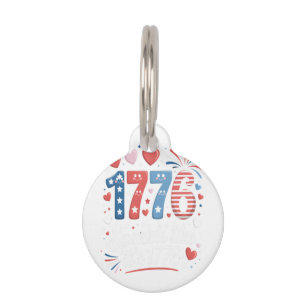 Sparkle Like It’s 1776 4th of July Fireworks Pet Tag