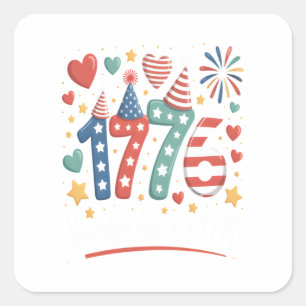 Sparkle Like It’s 1776 4th of July Fireworks Square Sticker