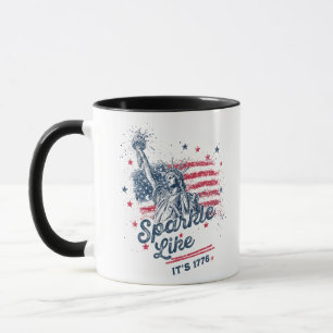 Sparkle Like It's 1776, Patriotic Design, American Mug