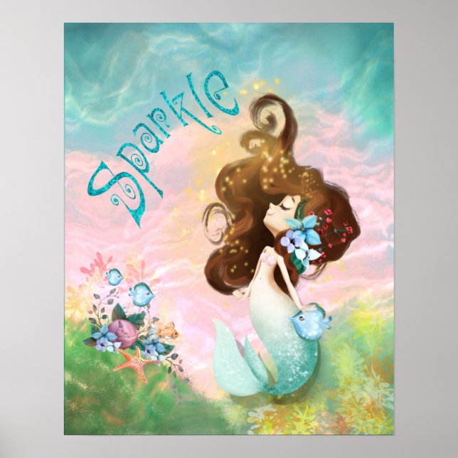 Sparkle Mermaid Poster (Front)