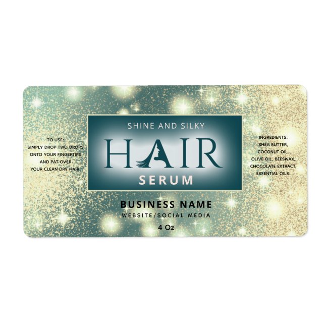 Sparkle modern elegant hair products (Front)