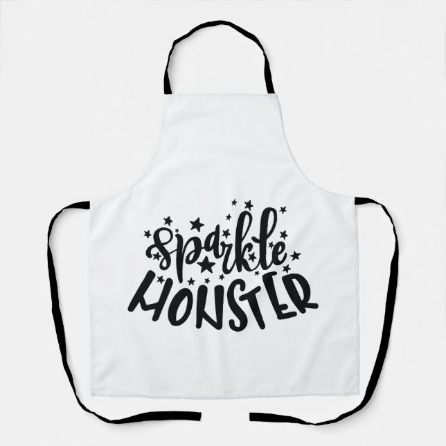 Sparkle Monster Halloween Apron (Front)