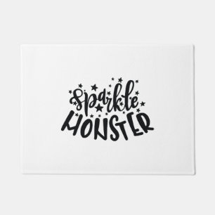 Sparkle Monster Halloween Doormat