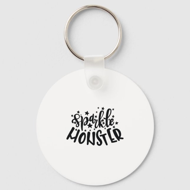 Sparkle Monster Halloween Key Ring (Front)
