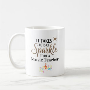 Sparkle Music Teacher Personalised Coffee Mug