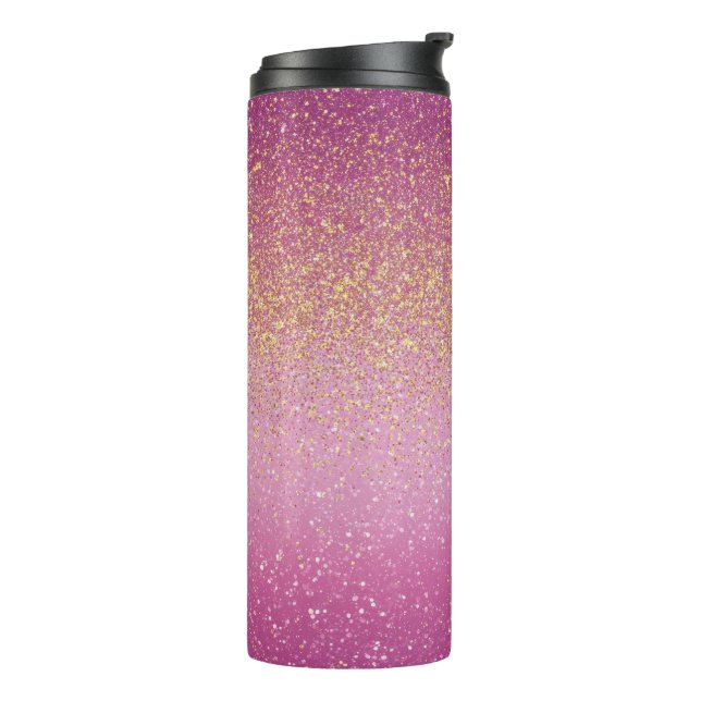 Sparkle Ombre Pattern  Thermal Tumbler (Rotated Left)