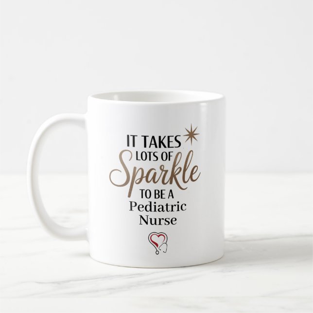 Sparkle Paediatrics Nurse Personalised Coffee Mug (Left)