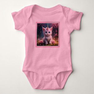 "Sparkle Paws: The Enchanting Unicorn Kitten" Baby Bodysuit