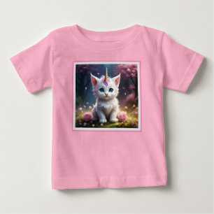 "Sparkle Paws: The Enchanting Unicorn Kitten" Baby T-Shirt