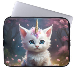 "Sparkle Paws: The Enchanting Unicorn Kitten" Laptop Sleeve