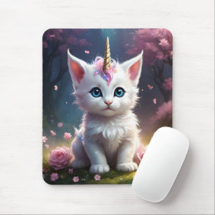 "Sparkle Paws: The Enchanting Unicorn Kitten" Mouse Pad