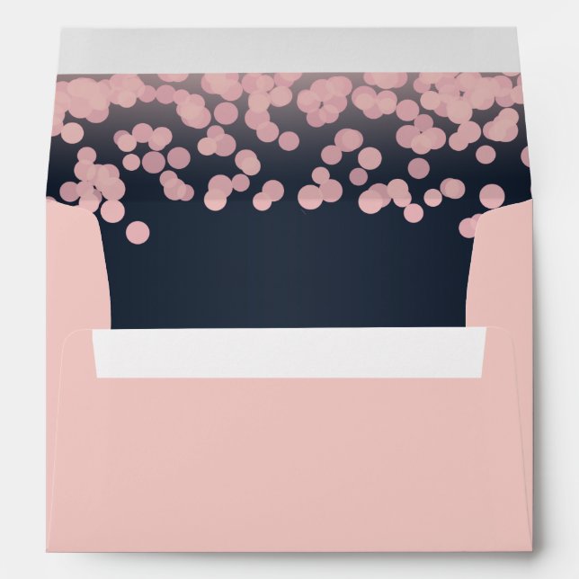 Sparkle Pink and Navy Blue Envelopes (Back (Bottom))