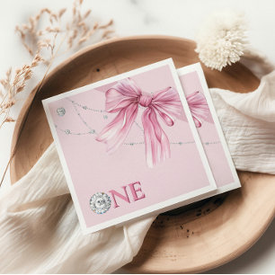 Sparkle Pink Coquette Bow Napkin