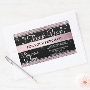 Sparkle Pink Diamond Jewellery Store Boutique Girl Rectangular Sticker