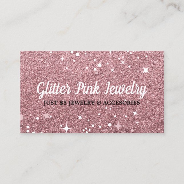 Sparkle Pink Jewellery Business Card (Front)
