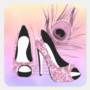 Sparkle Pumps Fancy Square Sticker