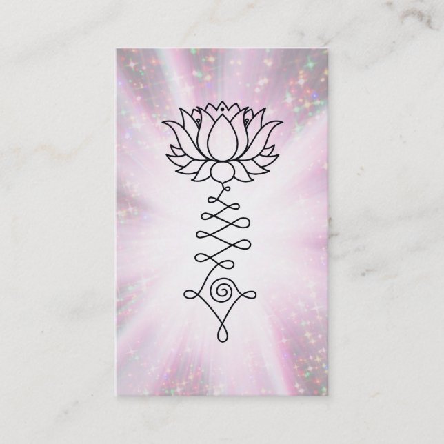 *~* Sparkle Rays Reiki Energy Healing Lotus Business Card (Front)