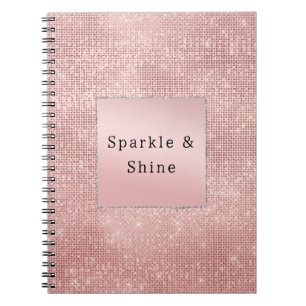 Sparkle Rose Gold Glam  Notebook