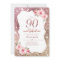Sparkle rose gold glitter and floral 90th birthday