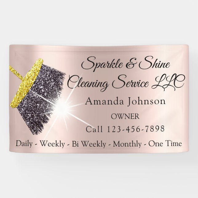 Sparkle & Shine Cleaning Service Housekeeping Banner (Horizontal)