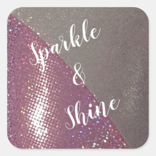 Sparkle & Shine Custom Square Sticker