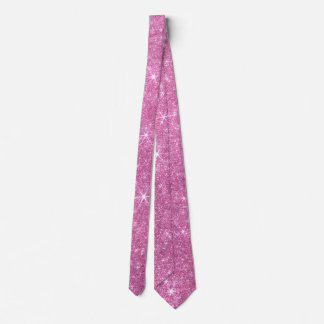 Sparkle Shiny Glitter Elegant Pink Valentine's Day Tie