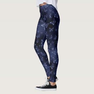 Sparkle Silver Glam Butterflies  Leggings
