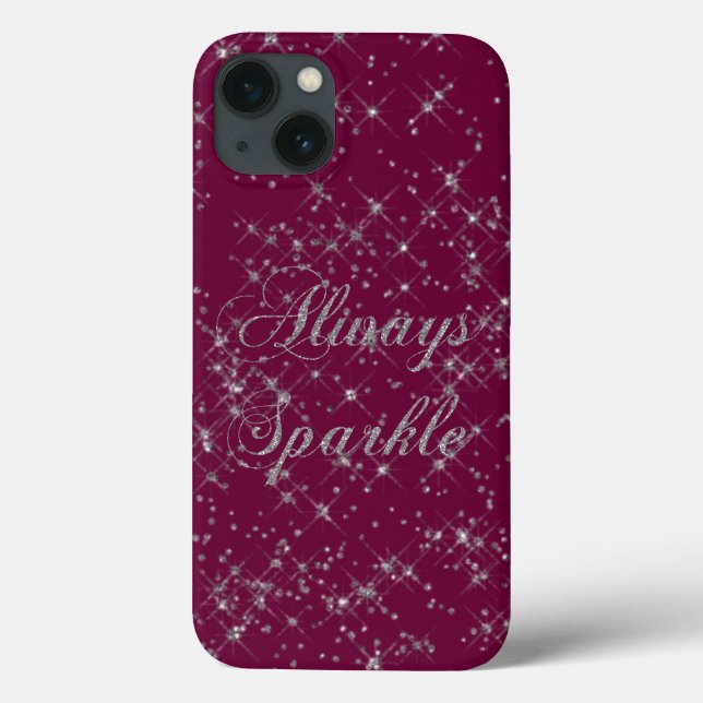 Sparkle Silver Glitter Case-Mate iPhone Case (Back)